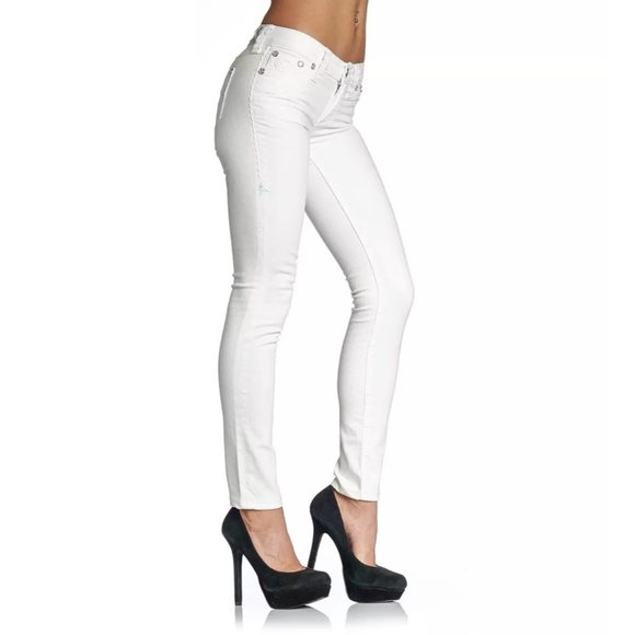 AFFLICTION Women's Denim Jeans RAQUEL TARA WHITE E - Picture 4 of 11